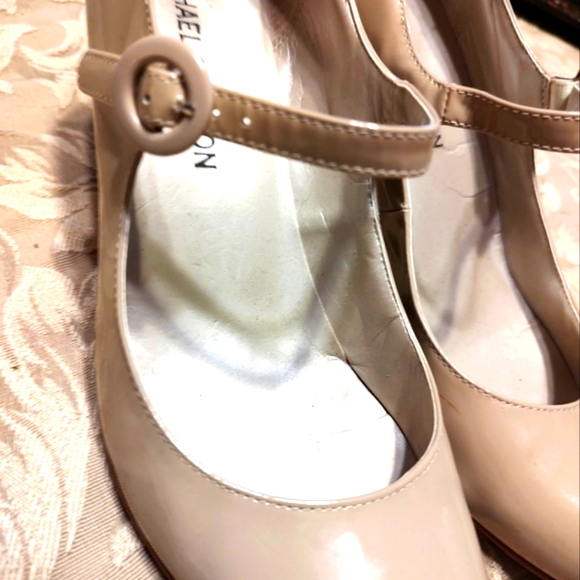 🤎Elegant Vintage Mink Blush Genuine Patent Leather Mary Jane Kitten Heels - 7.5 - Picture 12 of 15